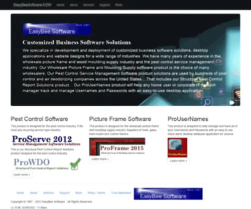 Easybeesoftware.com(EasyBee Software) Screenshot