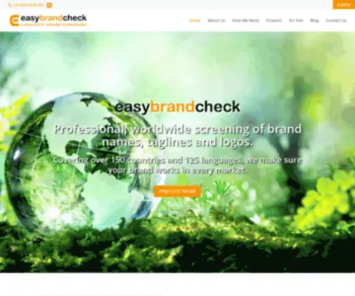 Easybrandcheck.com(Linguistic screening services for your brands) Screenshot