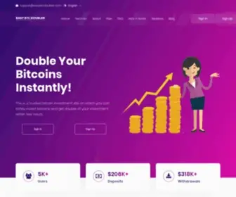 EasybtCDoubler.com(Double Bitcoins Instantly) Screenshot