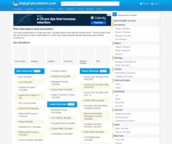 Easycalculation.com(Free online math calculators and converters. mathematics calculation) Screenshot