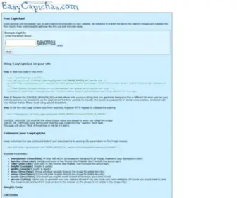 Easycaptchas.com(Free Hosted Captcha Images) Screenshot