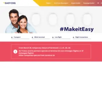 EasyCDG.com(CHARLES DE GAULLE AIRPORT (Paris CDG) Welcome) Screenshot