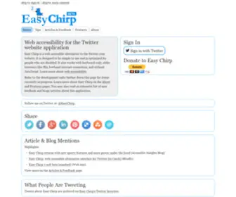 Easychirp.com(Easy Chirp) Screenshot
