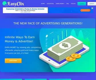 Easyclix.space(Make Easy Money With EasyClix) Screenshot