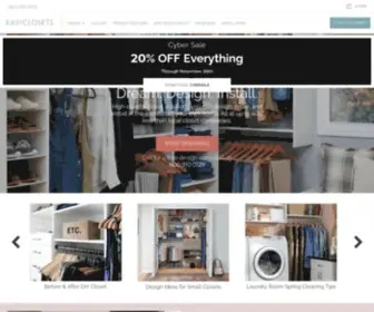 Easyclosets.com(Custom Closet Organizers) Screenshot