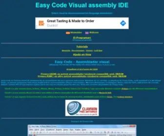 Easycode.cat(Easy Code Visual Assembler IDE) Screenshot