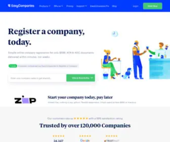 Easycompanies.com.au(Company formation) Screenshot