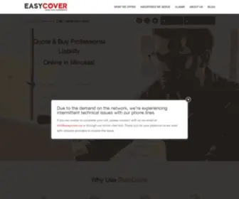 Easycover.ca(Professional Liability Insurance Canada) Screenshot