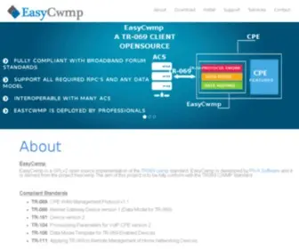 Easycwmp.org(EasyCwmp is a GPLv2 open source implementation of the TR069 cwmp standard. EasyCwmp) Screenshot