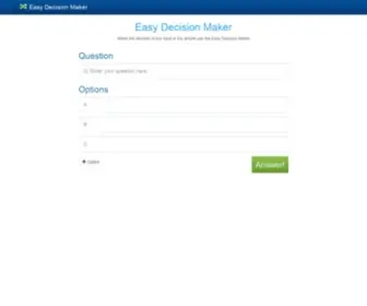 Easydecisionmaker.com(Easy Decision Maker) Screenshot