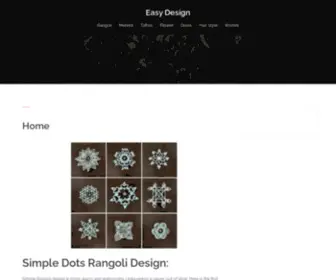 Easydesign.co.in(Simple Rangoli Design With Dots Modern Full Hand Mehndi Design) Screenshot