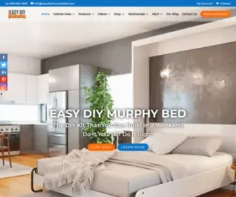 Easydiymurphybed.com(Easy To Build And Setup Murphy Bed Hardware Kit For All Do It Yourself) Screenshot