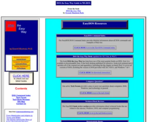 Easydos.com(DOS the Easy Way Guide to MS) Screenshot