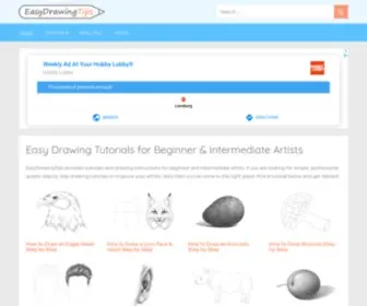 Easydrawingtips.com(Easy Drawing Tutorials for Beginner & Intermediate Artists) Screenshot