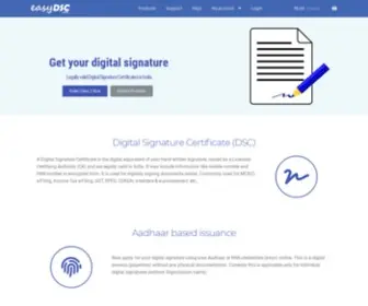 Easydsc.com(Digital Signature Certificate) Screenshot