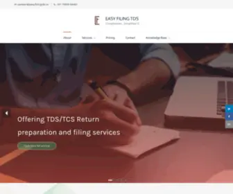 Easyfilingtds.in(Easy Filing TDS) Screenshot