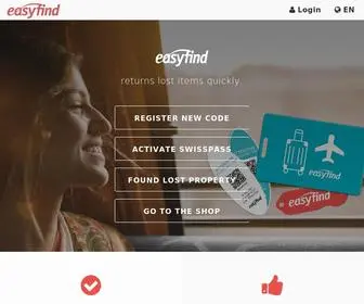 Easyfind.com(Das Lost and Found Service bringt Verlorenes schnell wieder zur) Screenshot