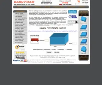 Easyfoam.co.uk(Online Upholstery & Packaging Foam Supplier) Screenshot