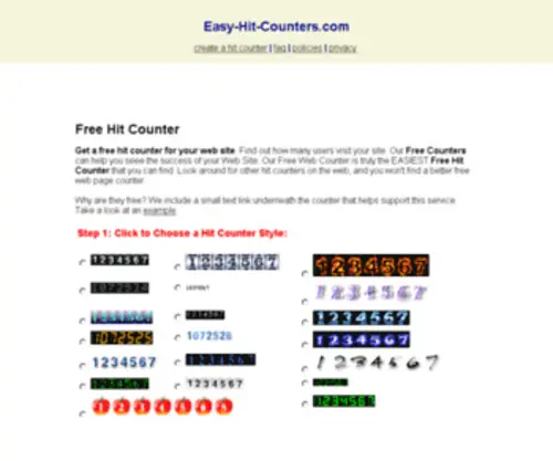 Easyhitcounters.com(Free Hit Counter) Screenshot