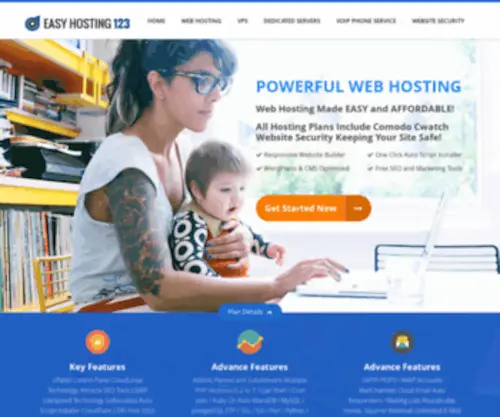 Easyhosting123.com(Portal Home) Screenshot