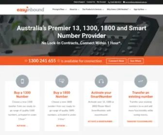 Easyinbound.com.au(Australian 1300 Numbers) Screenshot