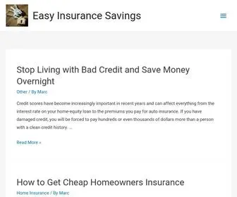 Easyinsurancesavings.com(easyinsurancesavings) Screenshot