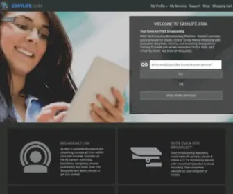Easylife.com(Create a streaming service directly from your browser) Screenshot