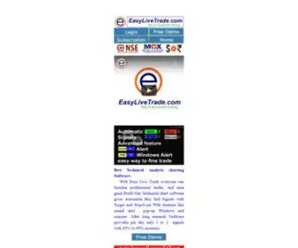 Easylivetrade.com(EasyLiveTrade Best Intraday Technical Analysis Charting Software) Screenshot