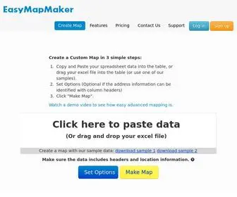 Easymapmaker.com(Map multiple locations from Excel (xls)) Screenshot