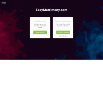 Easymatrimony.com(Business Domain) Screenshot