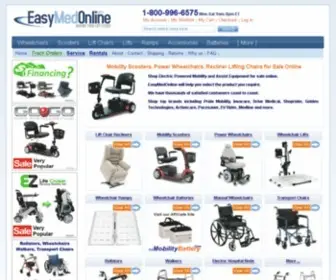 Easymedonline.com(Shop Electric Wheelchairs) Screenshot