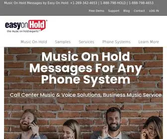 Easyonhold.com(Hold Music Messages) Screenshot