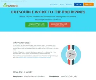 Easyoutsource.com(Outsource your work to the Philippines) Screenshot