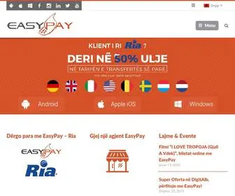 Easypay.al(Partner Zyrtar i Ria Money Transfer në Shqipëri) Screenshot