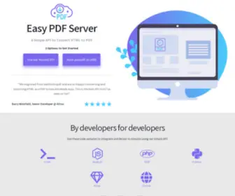 Easypdfserver.com(Convert HTML to PDF REST API) Screenshot