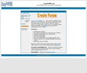 Easyphpbb.com(Free PHPBB Forums the easy way) Screenshot