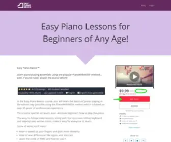 Easypianobasics.com(Beginner Piano Lessons For All Ages) Screenshot