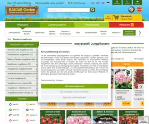 Easyplant.de(Easyplant Jungpflanzen online kaufen & bestellen bei BALDUR) Screenshot