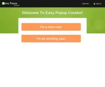 Easypopupcreator.com(easypopupcreator) Screenshot