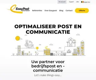 Easypost.eu(Uw betrouwbare postpartner) Screenshot