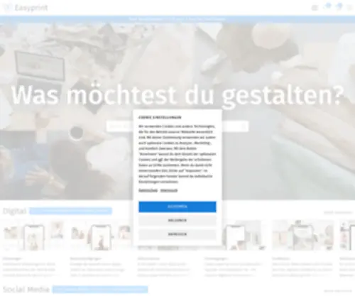 Easyprint.de(Visitenkarten kostenlos online gestalten und gratis drucken) Screenshot