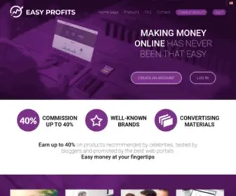 Easyprofits.com(Najlepszy program partnerski) Screenshot