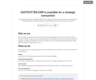 Easyputter.com(A unique opportunity to secure for your brand) Screenshot