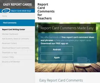 Easyreportcards.com(Easy Report Card Comments) Screenshot