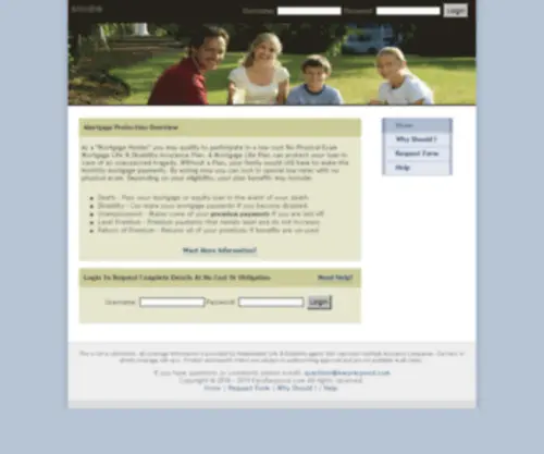 Easyrespond.com(Mortgage Protection) Screenshot