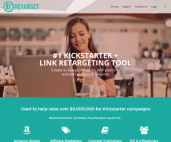 Easyretarget.com(Link Retargeting 4 Kickstarter & Content Marketers) Screenshot