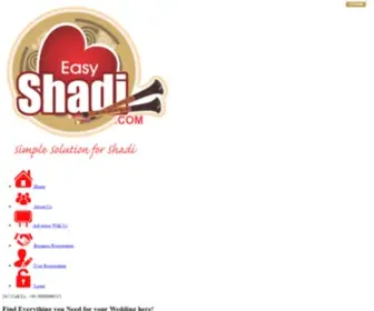 Easyshadi.com(Easy shadi Best Online Wedding Planner Services For All Wedding Need) Screenshot