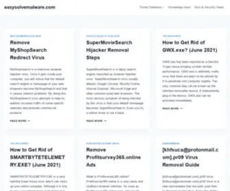 Easysolvemalware.com(Learn To Solve Malware With Ease) Screenshot