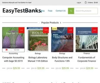 Easytestbanks.com(EasyTestBanks College Test Banks and Solutions Manuals For Sale) Screenshot