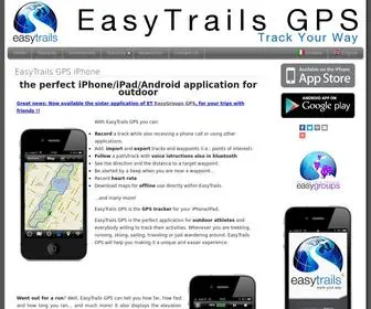 Easytrailsgps.com(Easytrails GPS the perfect iPhone/Android application for outdoor) Screenshot